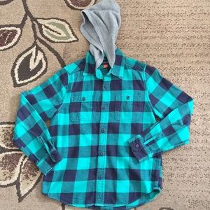 Childrens Place plaid hoodie